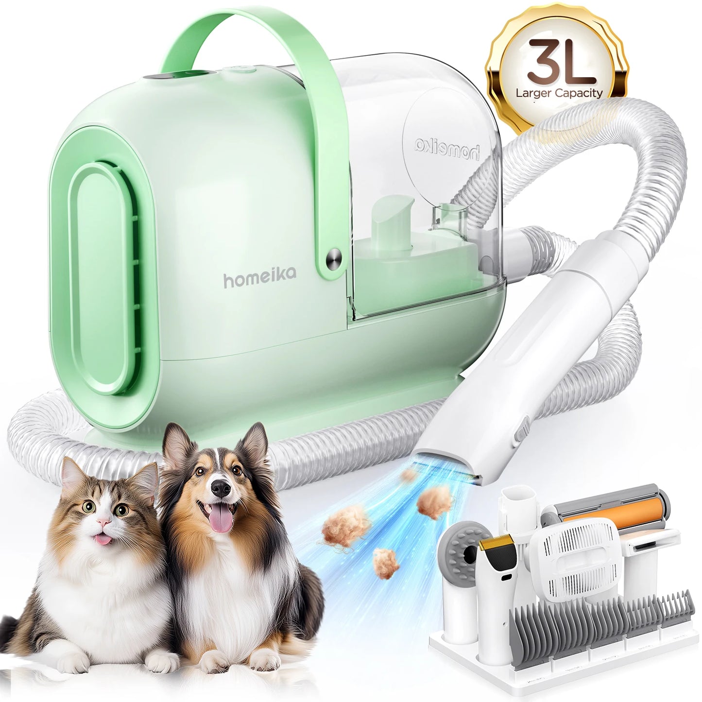 Homeika Dog Grooming Kit With High Suction Pet Vacuum