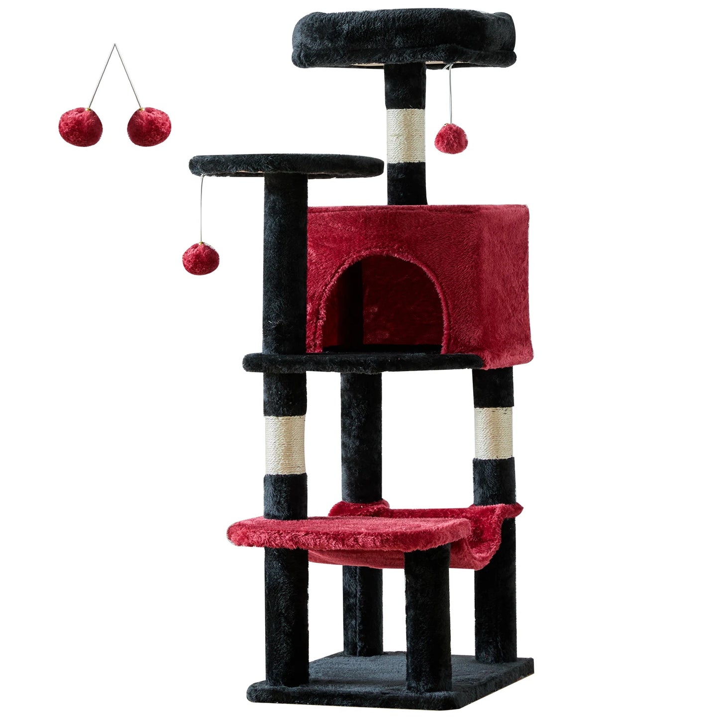 JHKCN Multi Cat Tree Tower Natural Sisal Scratching Posts Indoor