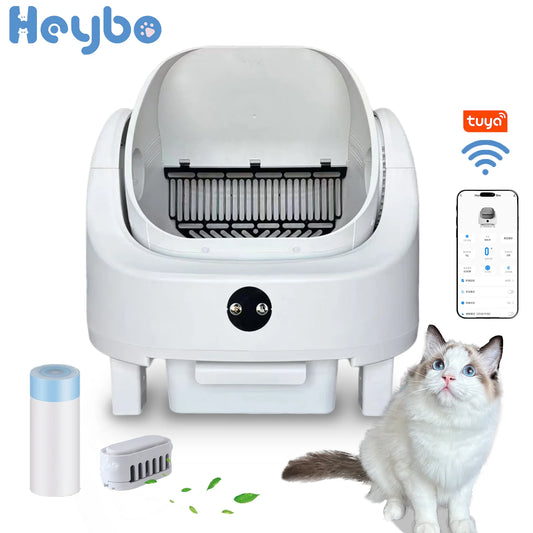 Heybo Auto Cat Litter Box With Self Cleaning Odor Control