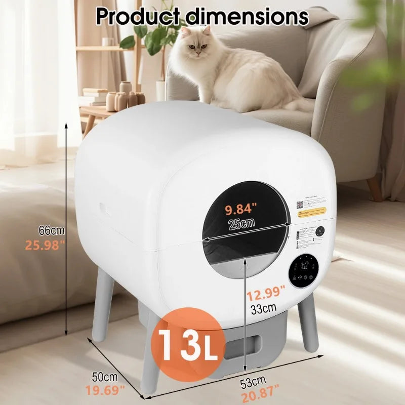 Lunapurr Self Cleaning Litter Box For Cats App Control