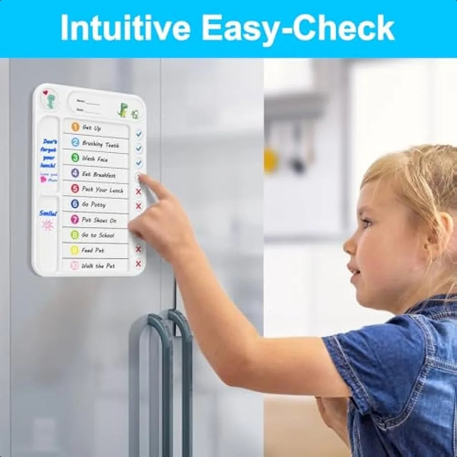 Hign-concerned Magnetic Chore Chart ADHD Task Tracker EasyCheck Dry Erase Board With Stand