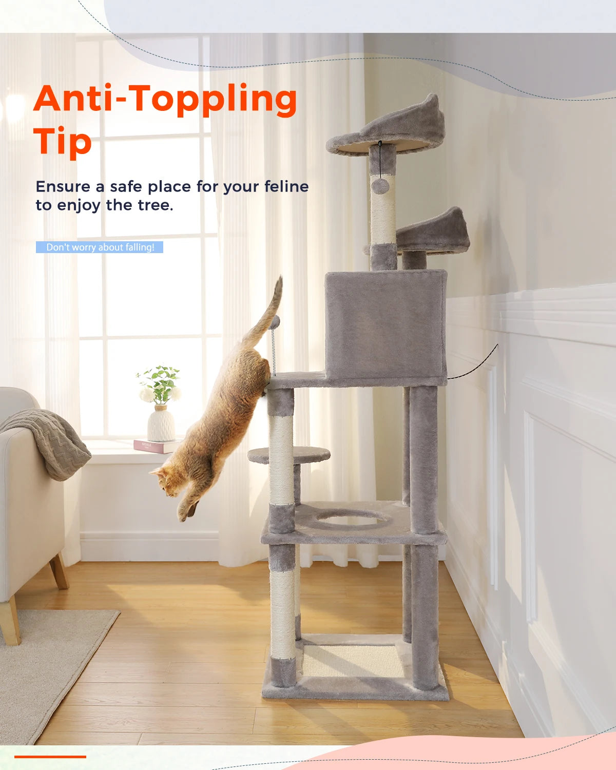 PAWZ Road Multi Level Cat Tree Tower Sisal Scratching Post