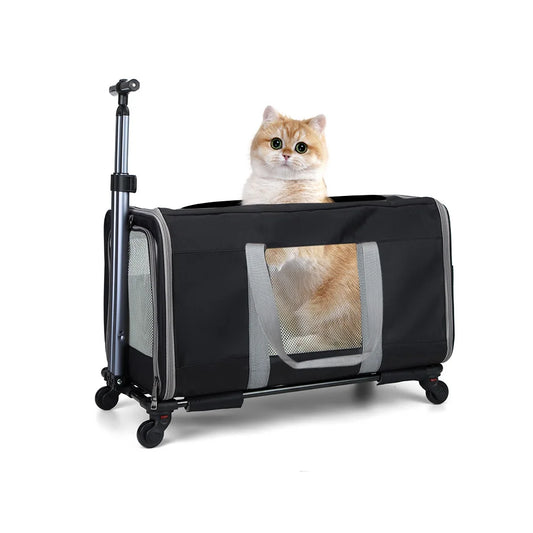 Breed Cat Trolley For 2 Cats With Wheels And Safety Belts