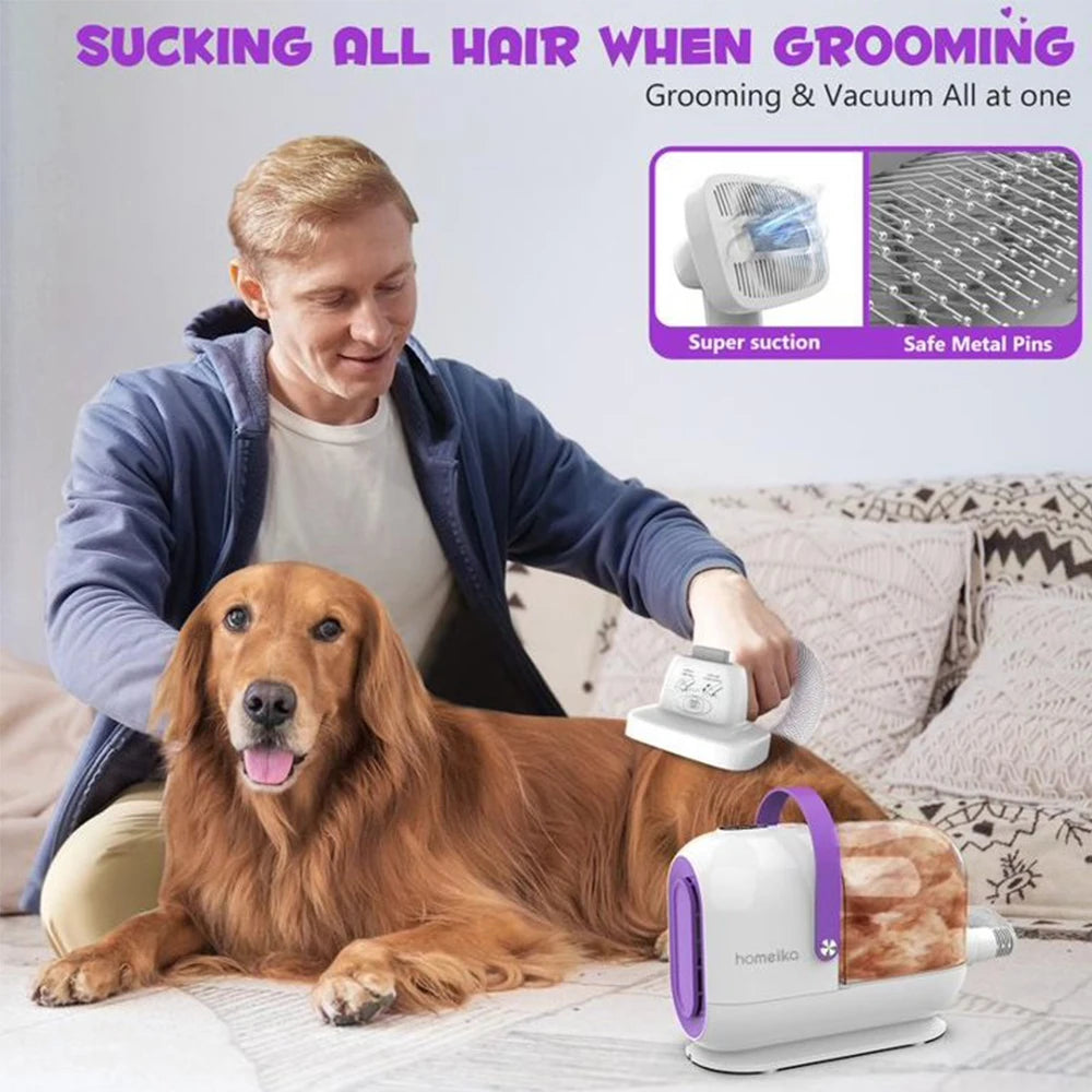 Homeika Dog Grooming Kit With High Suction Pet Vacuum