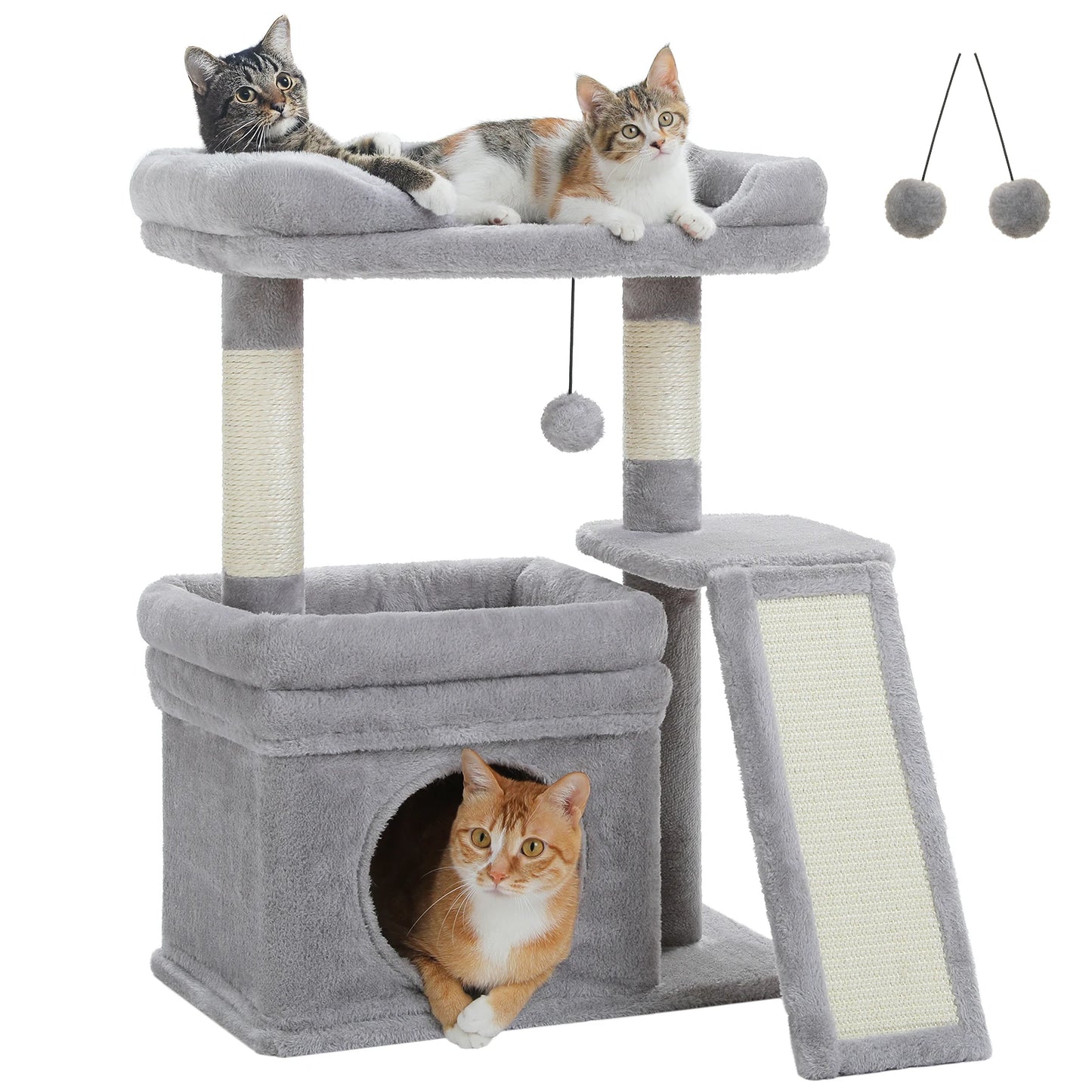 PAWZ Road Small Cat Tree Indoor Tower With Scratching Posts