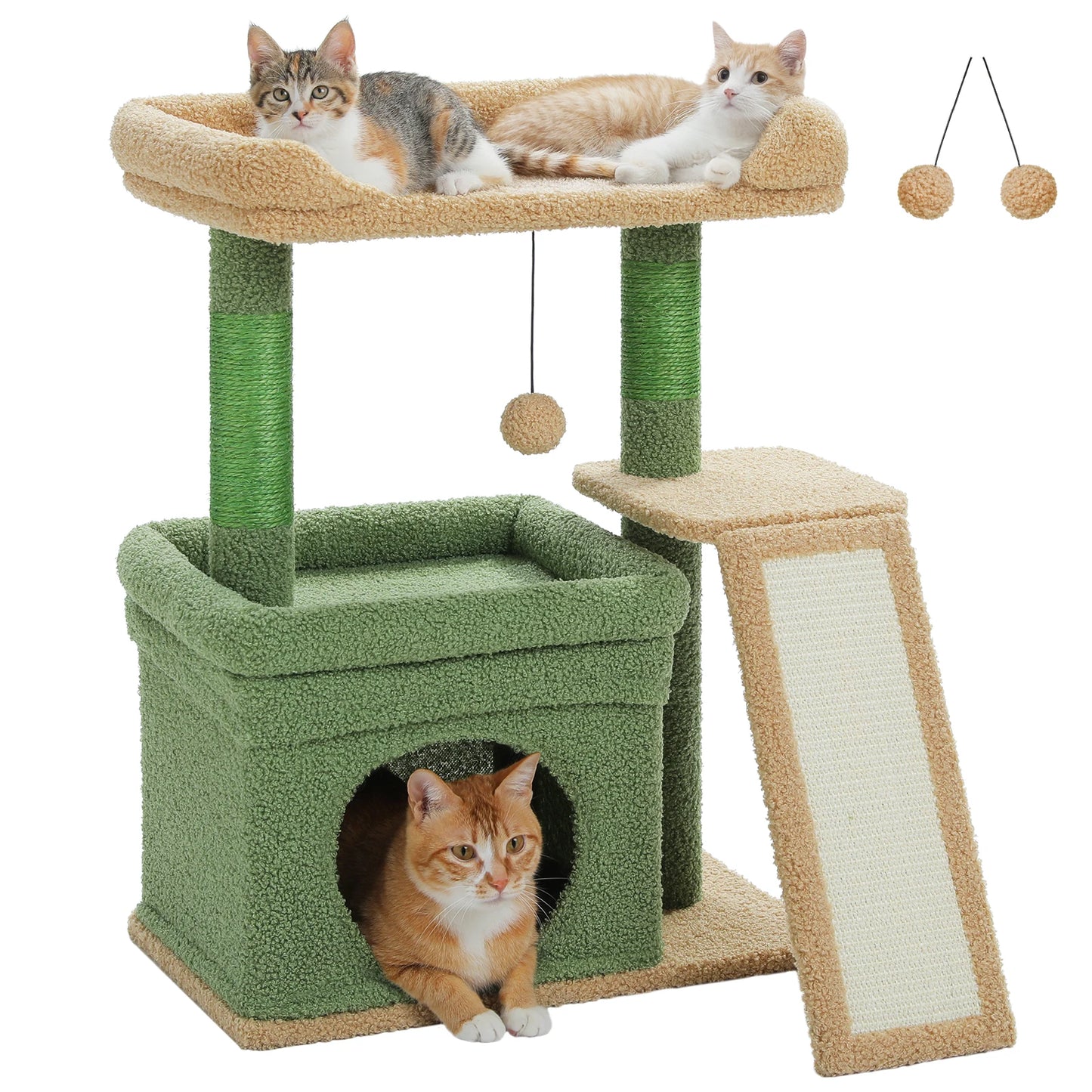 PAWZ Road Small Cat Tree Indoor Tower With Scratching Posts