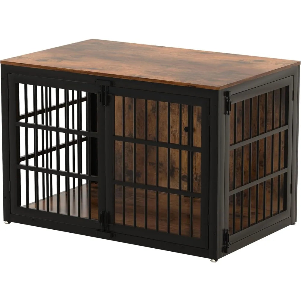 Closure Heavy Duty Dog Crate Furniture Wooden Kennel