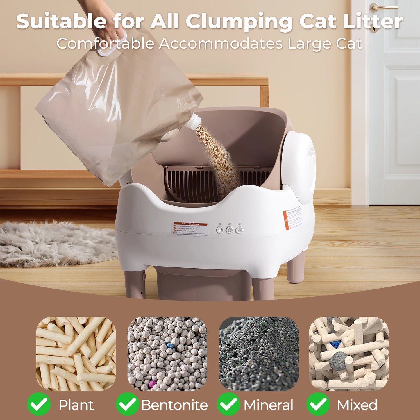 Lunapurr Self Cleaning Litter Box With App Control Pro