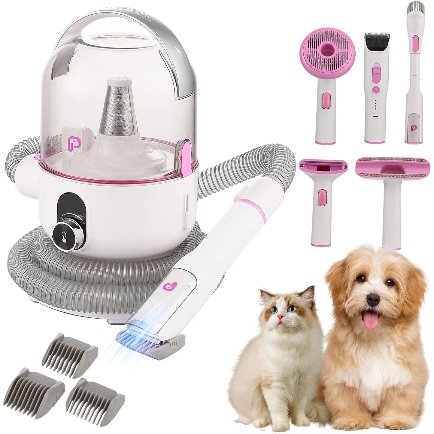 DishyKooker Pet Grooming Kit With Quiet Vacuum And Tools