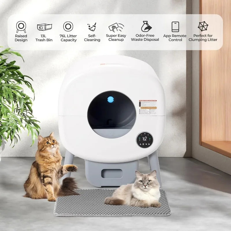 Lunapurr Self Cleaning Litter Box For Cats App Control