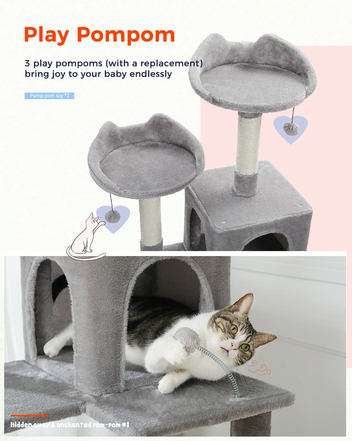 PAWZ Road Multi Level Cat Tree Tower Sisal Scratching Post