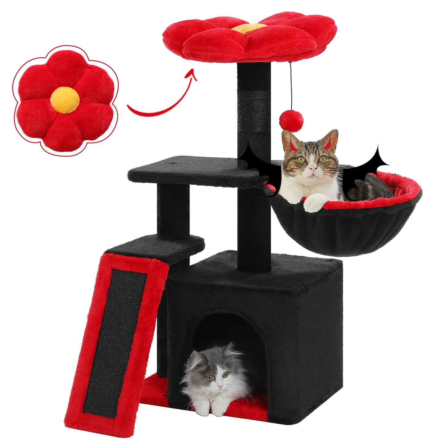PEQULTICN Cat Tree Tower With Natural Sisal Scratching Post