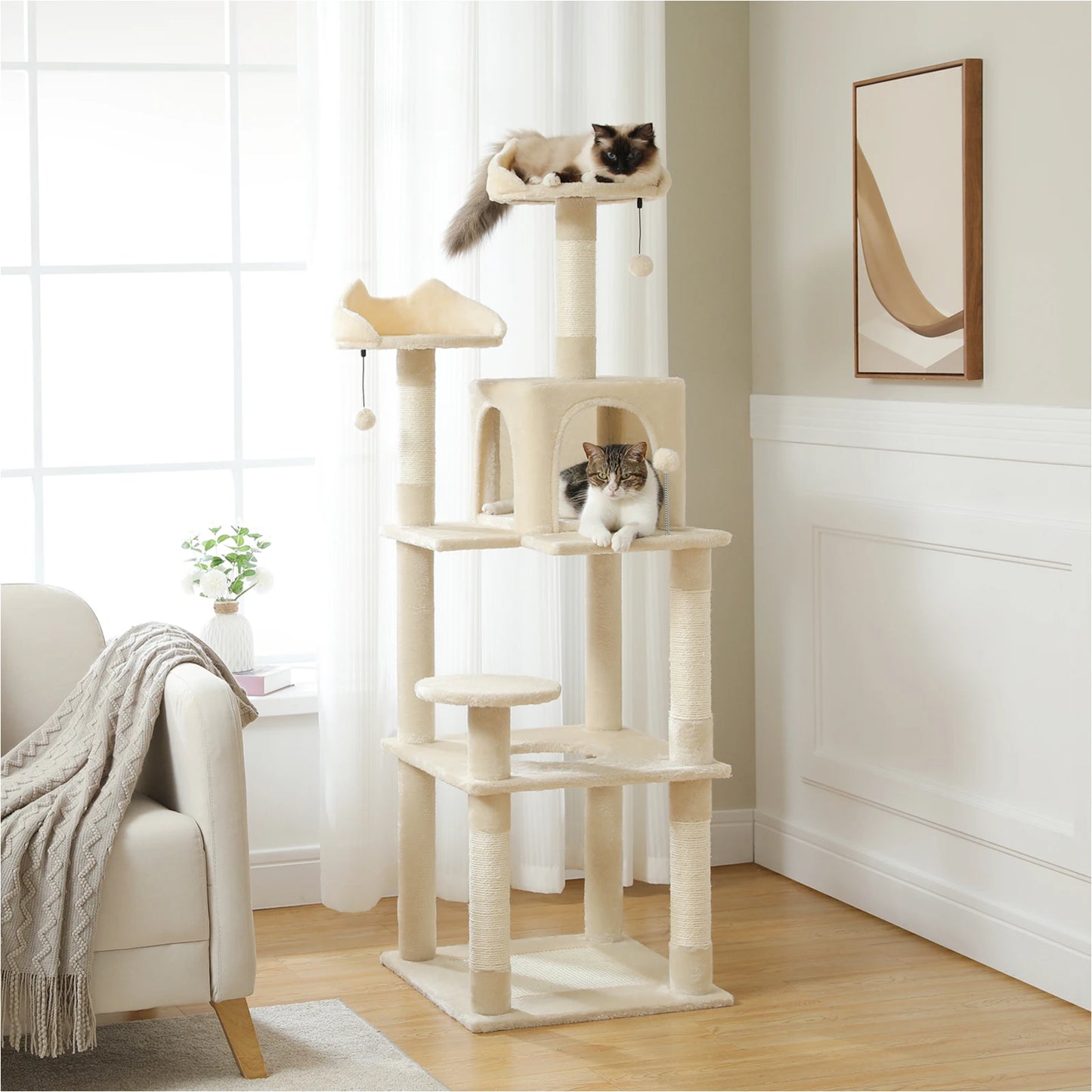 PAWZ Road Multi Level Cat Tree Tower Sisal Scratching Post