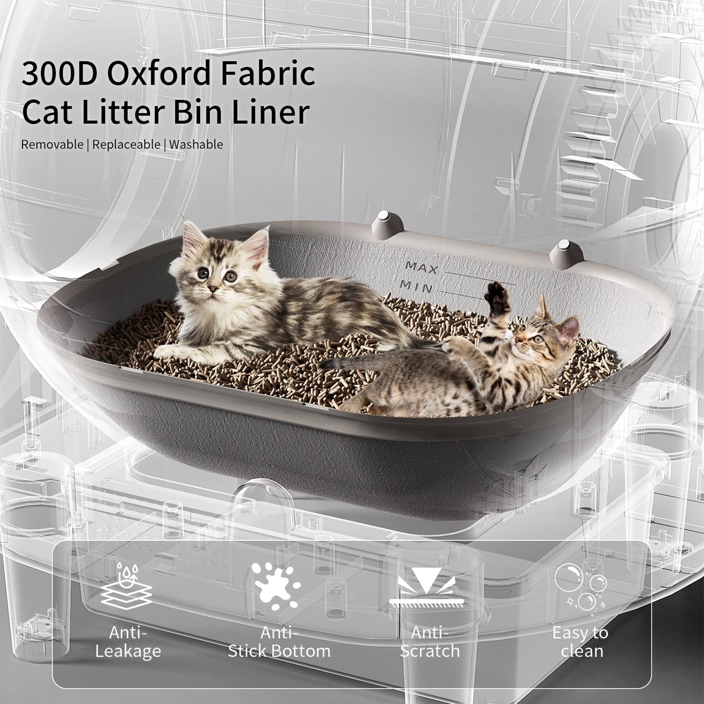 REDSASA Self Cleaning Automatic Cat Litter Box With App Control And Stairs