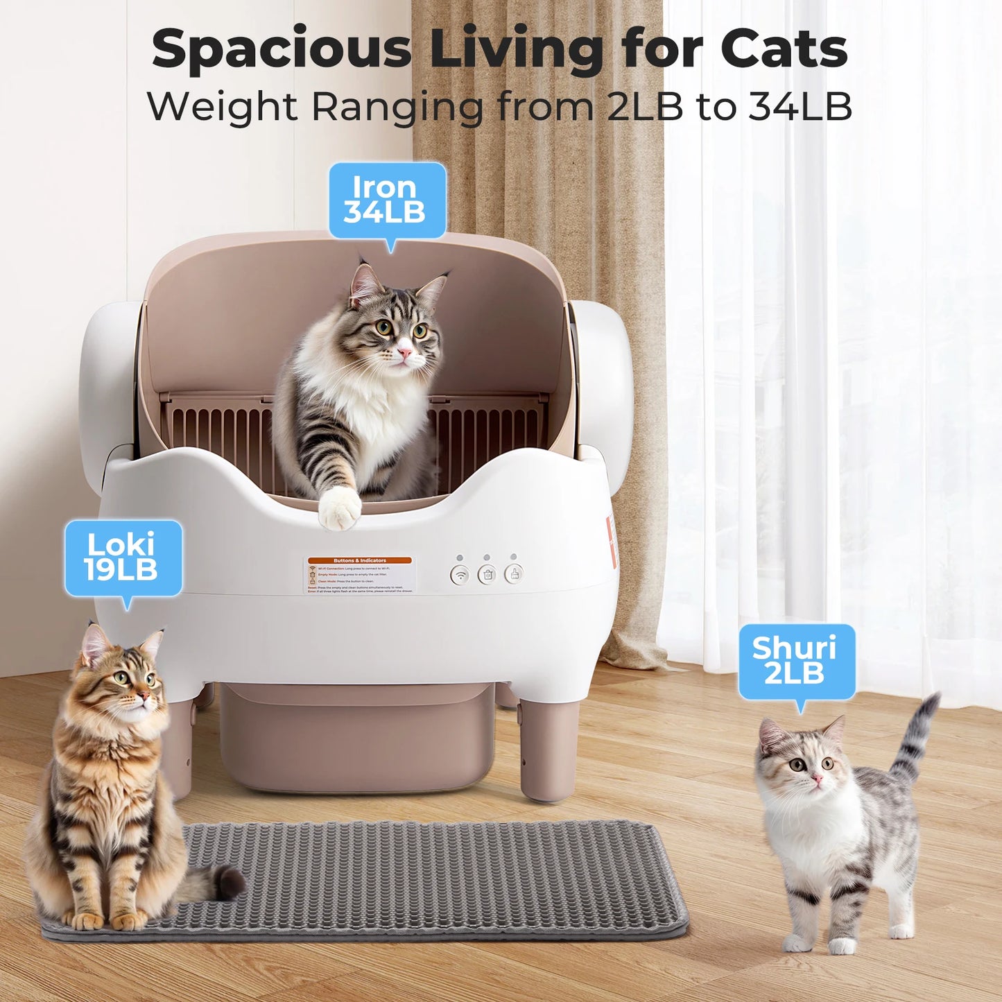 Lunapurr Self Cleaning Litter Box With App Control Pro