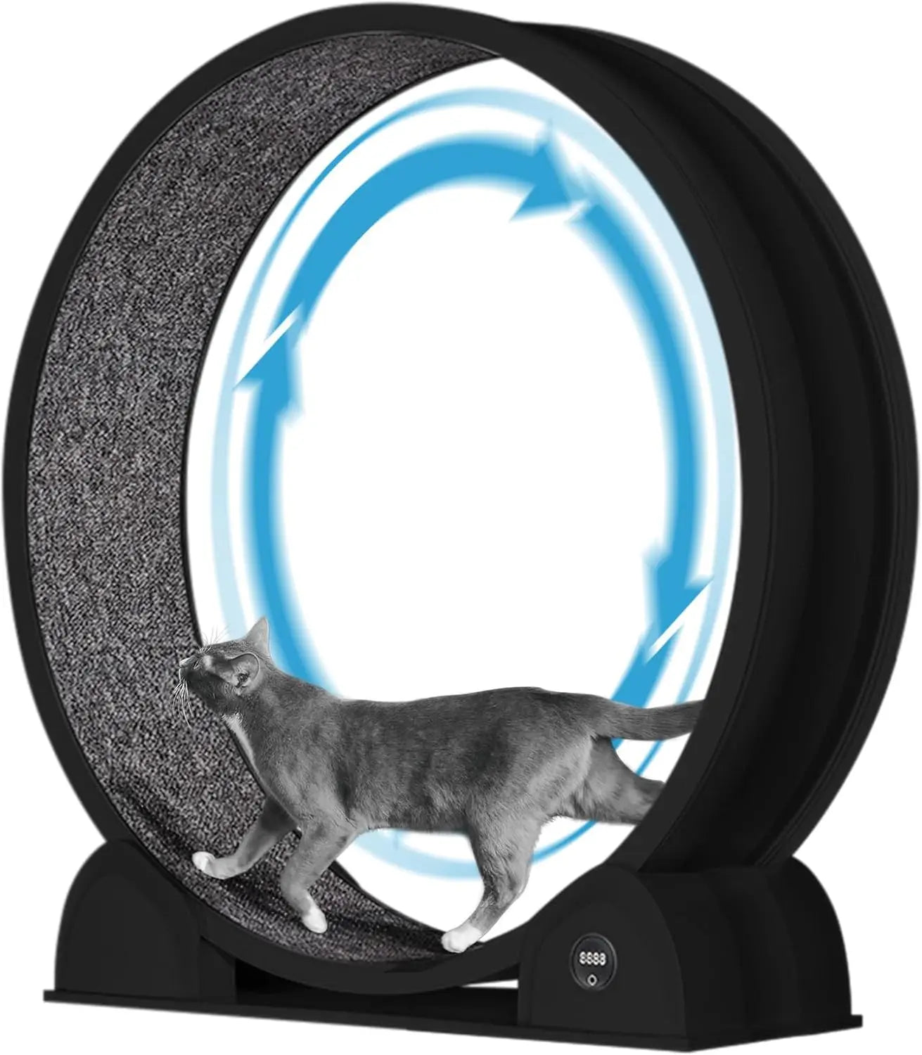 HiMISSCN Cat Exercise Wheel Indoor Quiet ABS Treadmill With Pedometer