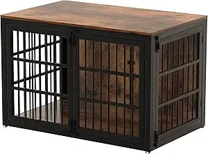 Closure Heavy Duty Dog Crate Furniture Wooden Kennel
