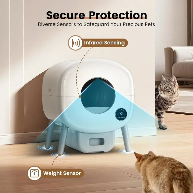 Lunapurr Self Cleaning Litter Box For Cats App Control