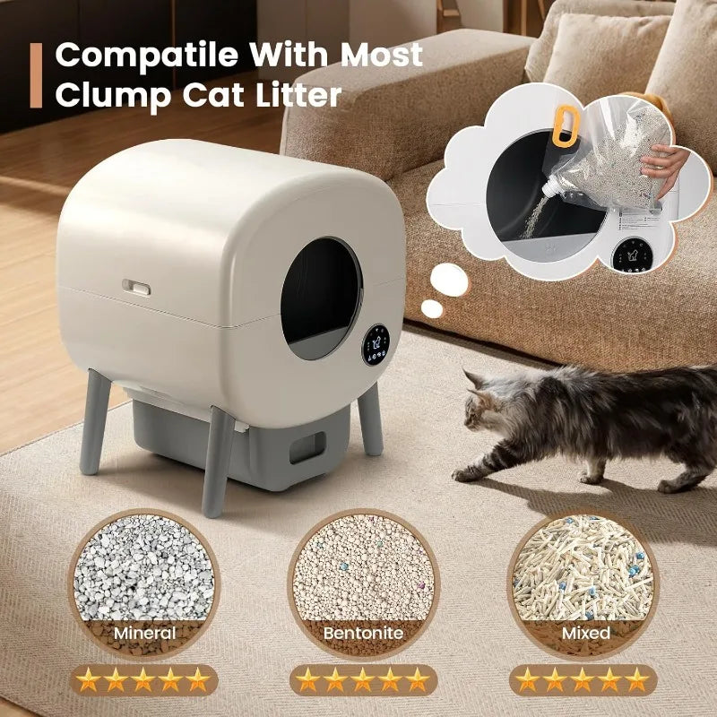 Lunapurr Self Cleaning Litter Box For Cats App Control