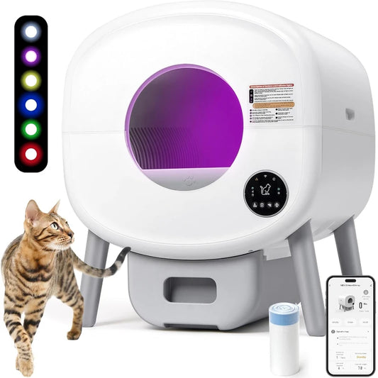 Lunapurr Self Cleaning Litter Box For Cats App Control