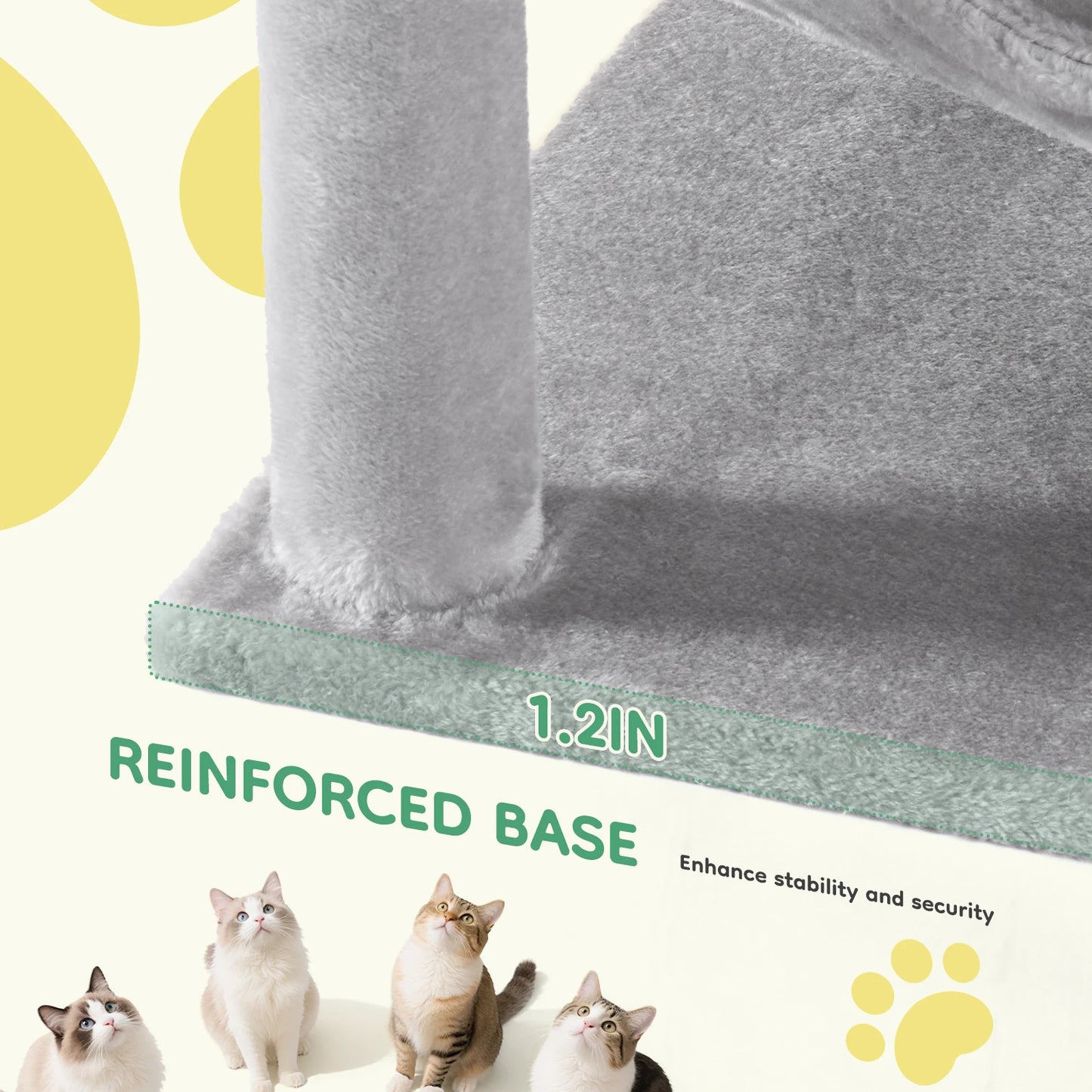 JHKCN Multi Cat Tree Tower Natural Sisal Scratching Posts Indoor