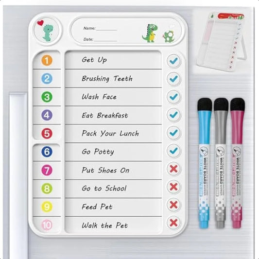 Hign-concerned Magnetic Chore Chart ADHD Task Tracker EasyCheck Dry Erase Board With Stand