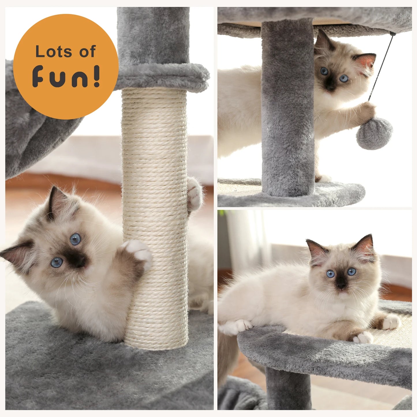 PAWZ Road Cat Tree For Small Indoor Cats With Condo