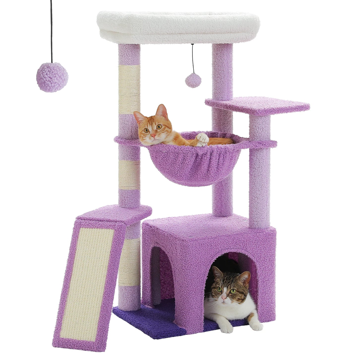 PEQULTICN Cat Tree With Sisal Scratching Post And Perch