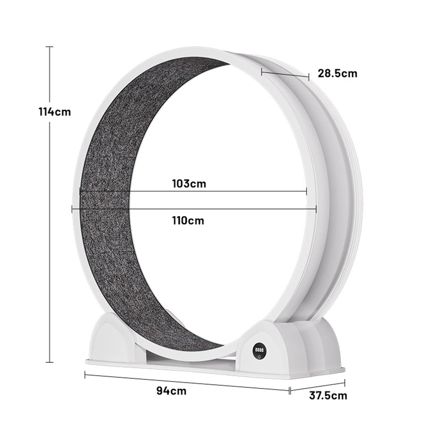 HiMISSCN Cat Exercise Wheel Indoor Quiet ABS Treadmill With Pedometer