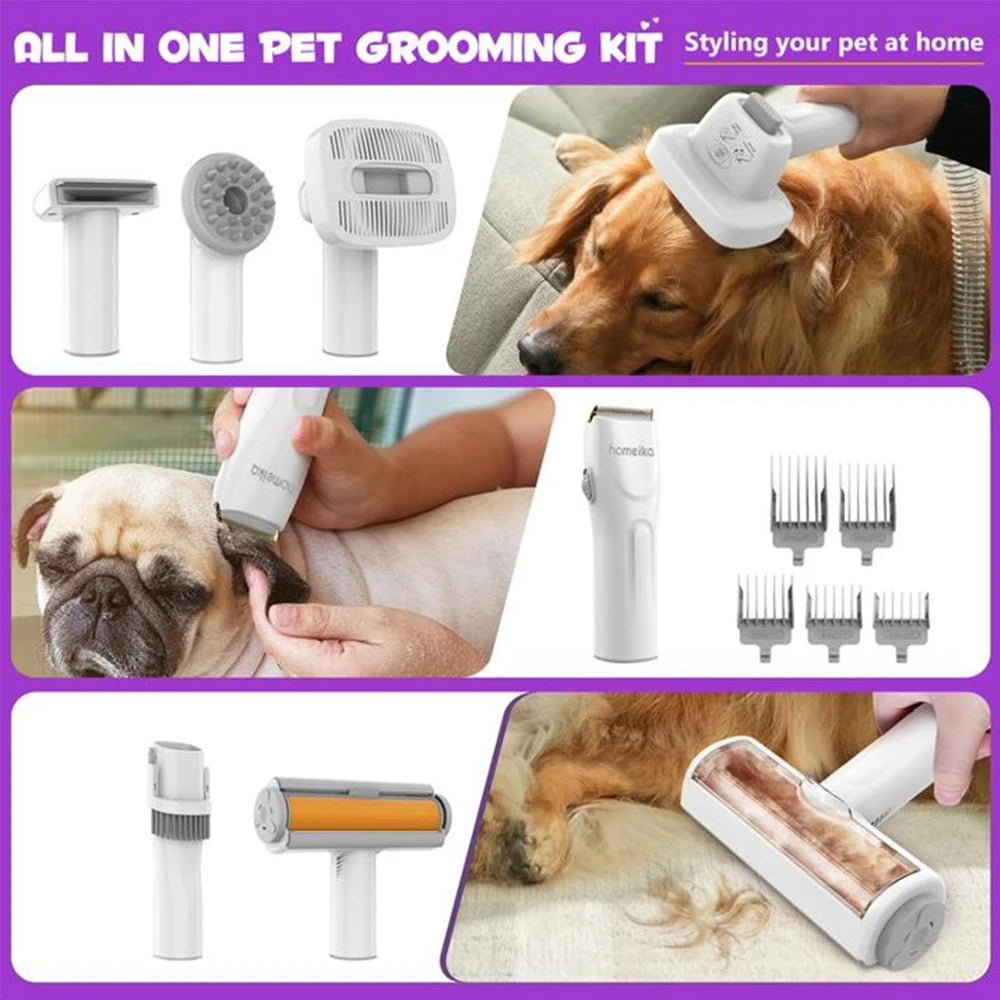 Homeika Dog Grooming Kit With High Suction Pet Vacuum