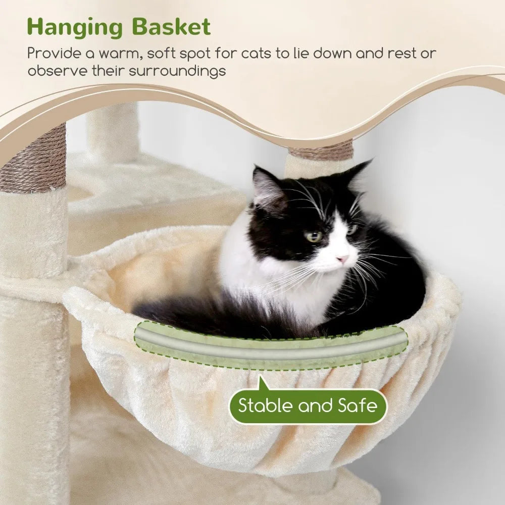 MKDK Heavy Duty Cat Tree For Large Cats Single Layer Sturdy