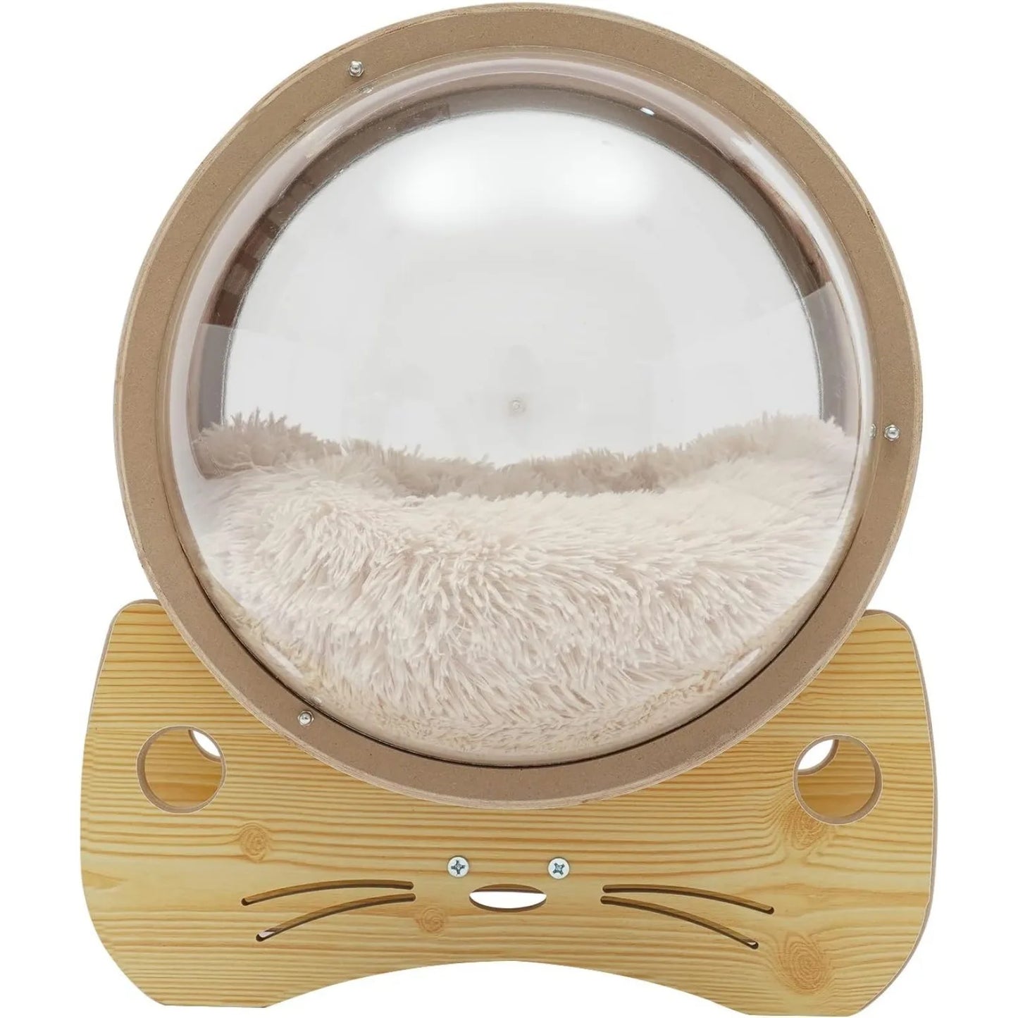 Guangdong Luxury Cat Pod Bed With Wooden Frame Acrylic Dome
