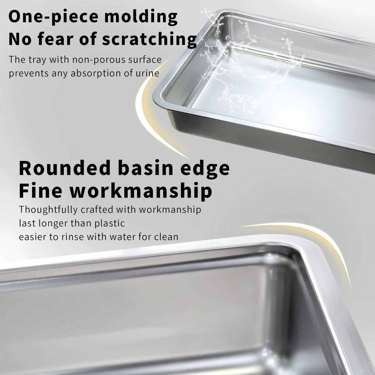 Stainless Steel Cat Litter Box With Front Entry Lid