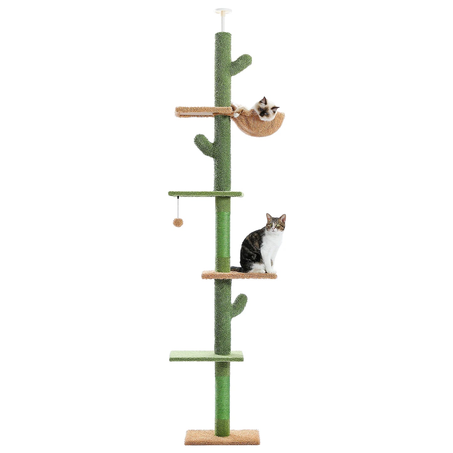 PAWZ Road Cat Tree 5 Tier Floor to Ceiling Cactus Tower