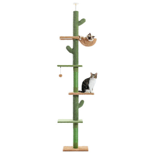 PAWZ Road Cat Tree 5 Tier Floor to Ceiling Cactus Tower