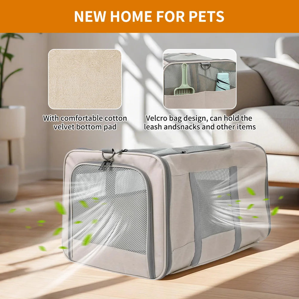 Breed Cat Trolley For 2 Cats With Wheels And Safety Belts